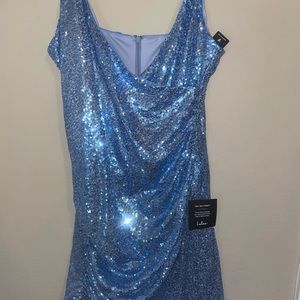 Lulu's Blue Mini Dress NWT